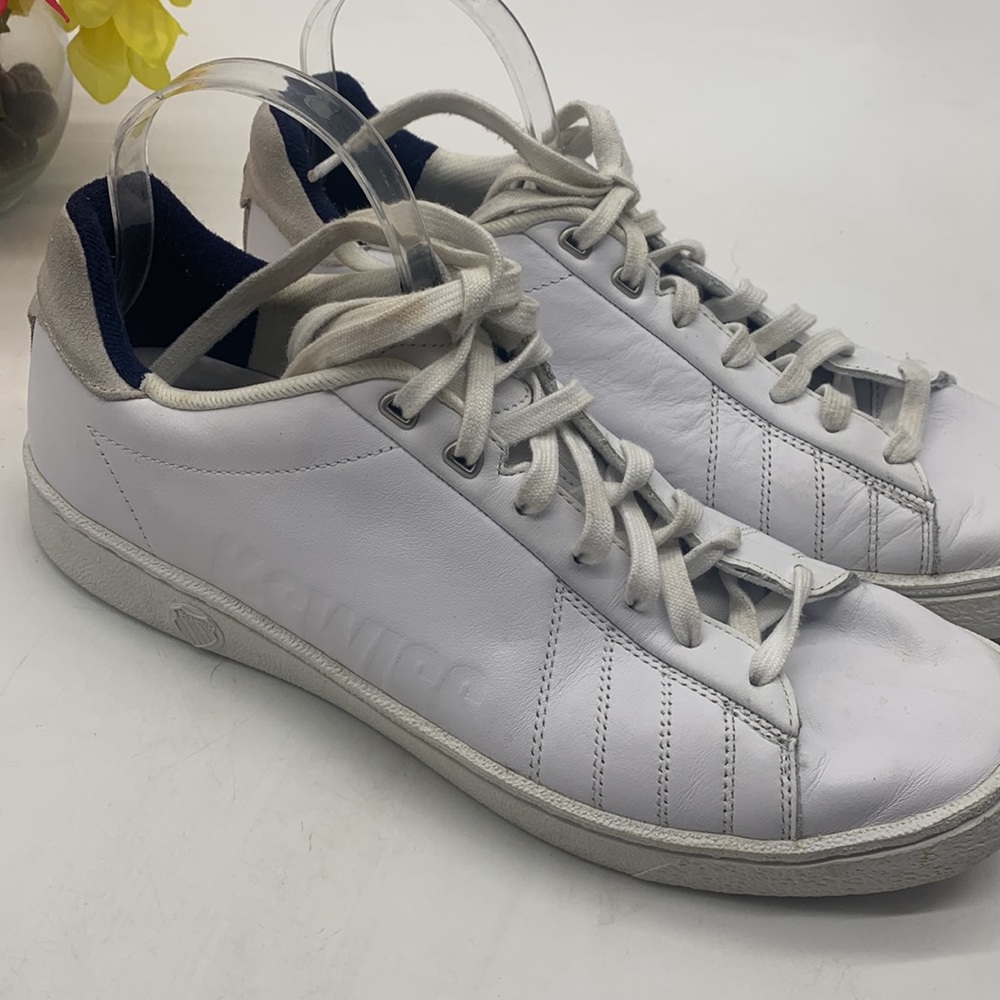 K-Swiss White Leather Sneakers Style 06991 Men's Size 10. SNK3047B